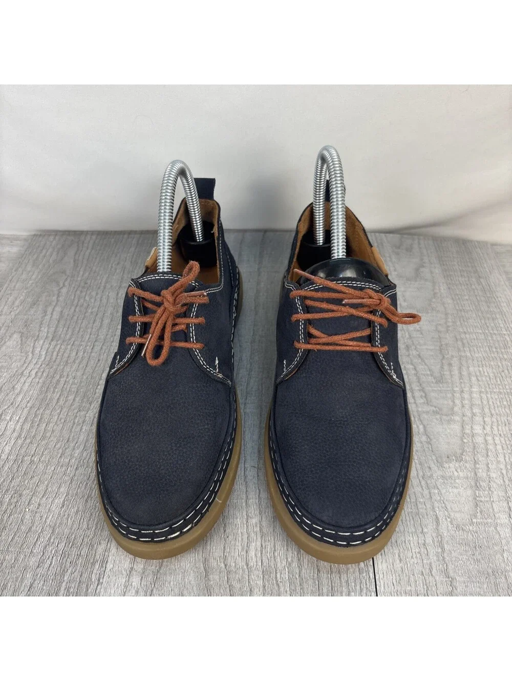Sanata Navy Leather Lace Up Comfort Shoes Women’s 7